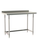 Metro TableWorx&trade; Stainless Steel Work Table with Type 316 Work Surface with Backsplash, Type 304 Frame & Legs