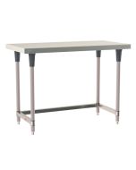 Metro TableWorx&trade; Stainless Steel Work Table with Type 304 Work Surface, Frame & Metroseal Gray Epoxy Coated Legs