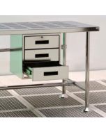 Hanging Stainless Steel 3-Drawer Set, 17.5" x 16" x 18"