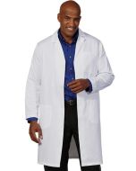 Fashion Seal® 423 Twill Knee-Length Mens' Lab Coat with 1 Inner & 2 Outer Pockets, White