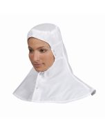 Worklon&reg; LD-100 Polyester Taffeta Open-Face Contour Hood, White