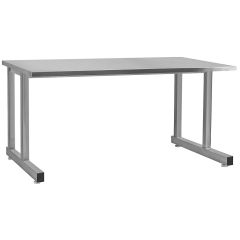 CleanPro® Stainless Steel Cantilevered Workbench with Stainless Steel Work Surface, 24" x 30"