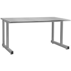 CleanPro™ Stainless Steel Cantilevered Cleanroom Workbench with Stainless Steel Work Surface