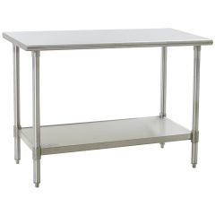 Eagle Deluxe Series Stainless Steel Table with Shelf Base