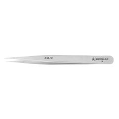 Excelta 3-SA-SE ★ Stainless Steel Tweezer with Straight, Very Fine, Pointed Tips