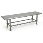 Eagle Floor-Mounted Heavy-Duty Stainless Steel Gowning Bench with Solid Top & 4-Sided Frame