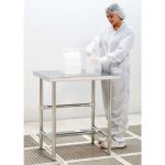 Palbam Class WX0908 30" x 35" Stainless Steel Cleanroom Table with Solid Top