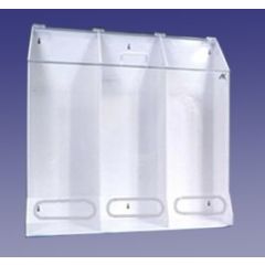 AK, LTD. AK-JN3-C Acrylic Multi-Purpose Dispenser with 3 Slots, 10" x 30" x 30"