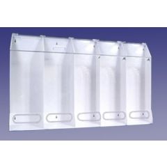 AK, LTD. AK-JN5-C Acrylic Multi-Purpose Dispenser with 5 Slots, 10" x 45" x 30"