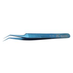 Aven Tools 18851 Blue-Tek 51-SS Stainless Steel Tweezers with Fine, Angled Tips, 4.76" OAL