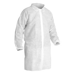 CleanPro&reg; DLWH-NP Polypropylene Disposable Lab Coat