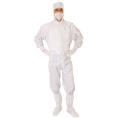 CleanPro® C3.2 Coverall with Anti-Static Knit Cuffs & Zipper Closure with Snap Collar