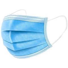 CleanPro&reg; RS-700-C 3-Ply Pleated Face Masks with Ear Loops, Blue (Case of 2,000)