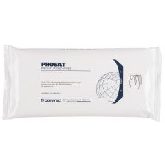 Contec PS-850 PROSAT, Meltblown Polypropylene Nonwoven Presaturated Wipes, 70% IPA, 8" x 8"