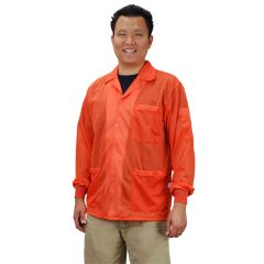 Desco Statshield&reg; ESD Jacket with 3 Pockets & 2 Lines of Embroidery