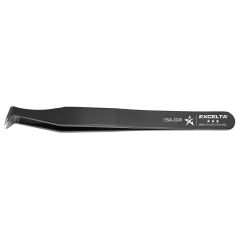 Excelta 15A-GW Three Star 4.50" High Precision Angled Head Carbon Steel Cutting Tweezer