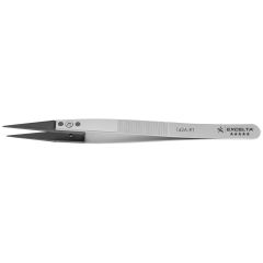 Excelta 162A-RT &#9733;&#9733;&#9733;&#9733;&#9733; Neverust&reg; Stainless Steel Tweezers with Finger Grips & Replaceable Peek, Straight, Pointed 0.020" Wide Tips