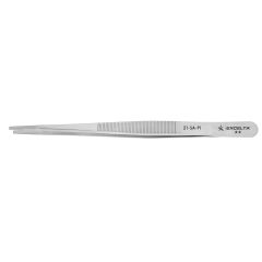 Excelta 21-SA-PI Two Star 6.00" Straight Strong Broad Tip Serrated Tweezer